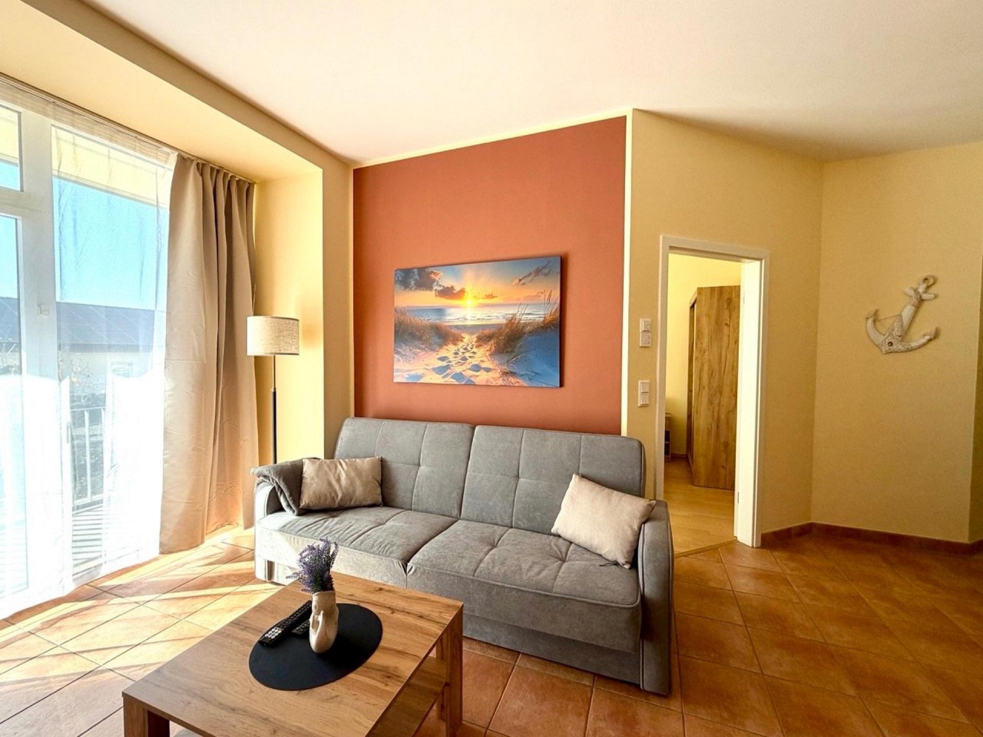 Wohnzimmer mit Schlafcouc